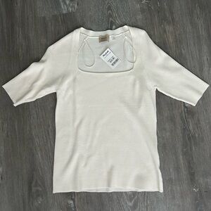 Wilfred Cream Knit Top